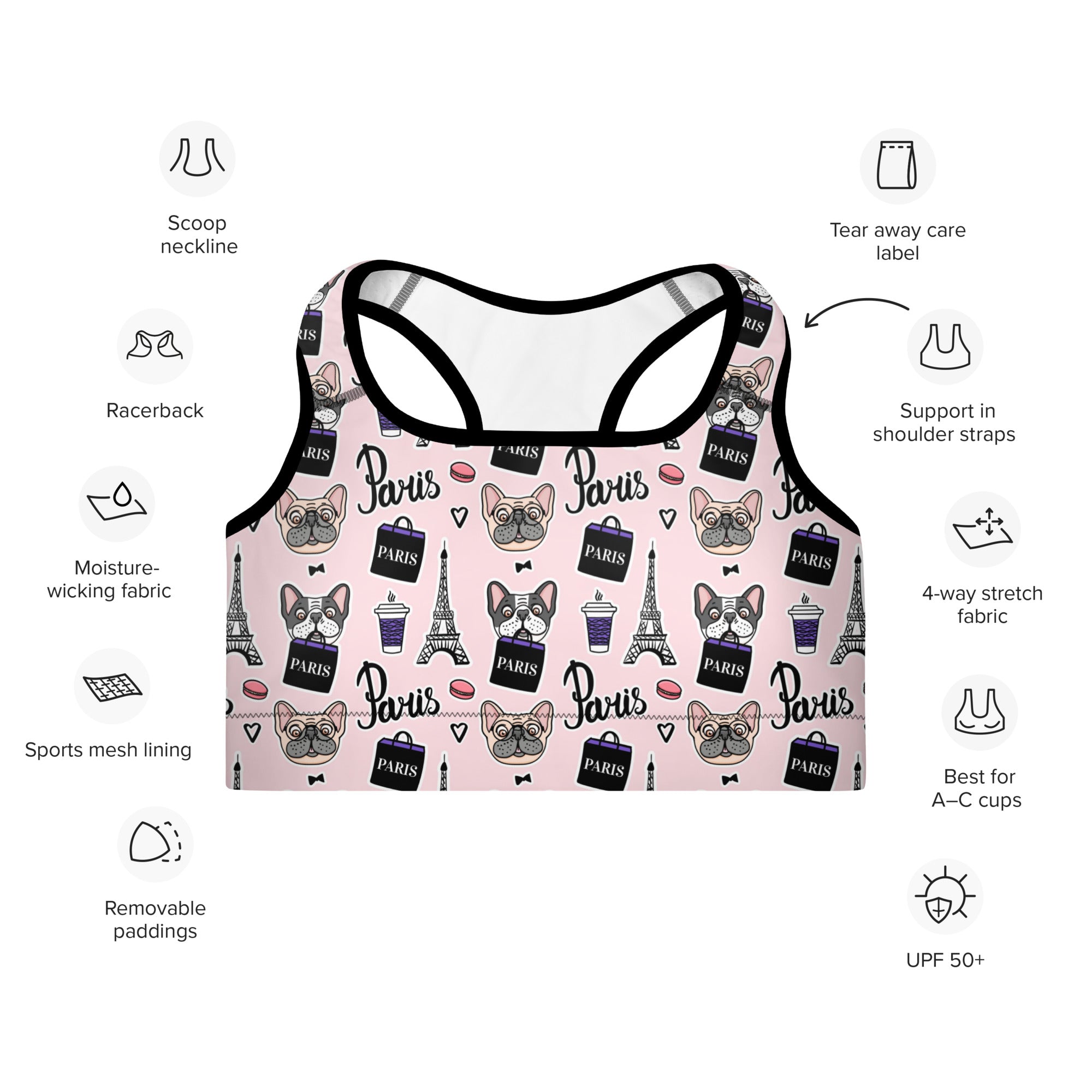 Love Paris Doggy Sports Bra